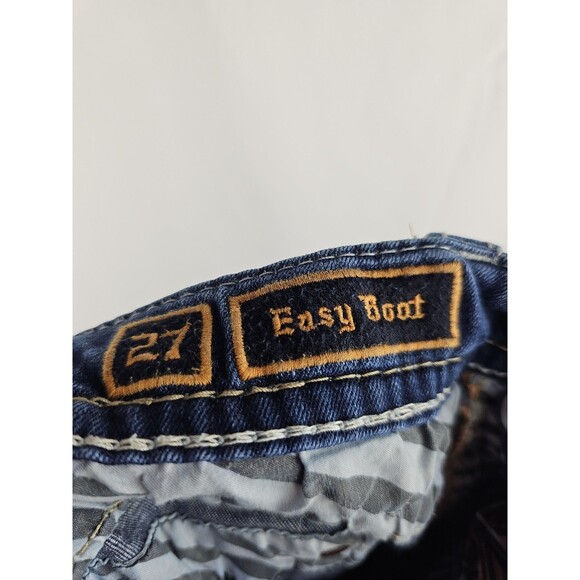 Rock Revival Jeans Womens Size 27 Mandell Easy Boot Cut Distressed Blue Denim - Picture 8 of 11